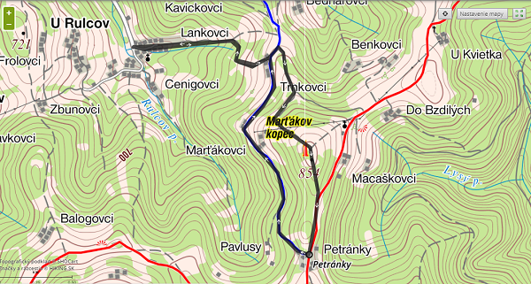 Petranky mapa